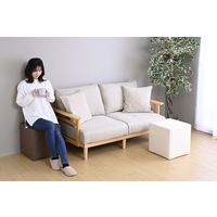 コンフォートワーク キューブスツール　収納付き　幅・奥行き380mm　キューブソファ　ブラウン ACS-3840P(BR) 1台 オリジナル