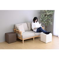 コンフォートワーク キューブスツール　収納付き　幅・奥行き380mm　キューブソファ　アイボリー ACS-3840P(IV) 1台 オリジナル