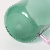 うねうねハンドルガラスマグカップ グリーン LAKOLE/ラコレ