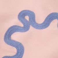 FLOWER刺繍クッションカバー ピンク LAKOLE/ラコレ