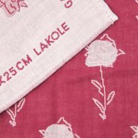 FLOWER今治ガーゼハンドタオル バラ 1セット（1枚×2） LAKOLE/ラコレ