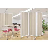 トーカイスクリーン MSパネル折りたたみ3連スクリーン ナチュラル 1セット（3連×1枚+キャスター×6個）MS-1818Nr（わけあり品）