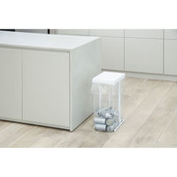 新輝合成 ゴミ箱 45L 袋を交換しやすいポリ袋ホルダー ホワイト 473258 1個
