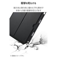 エレコム iPad(A16) ソフトクリアケース 軽量 スタンド付き Pencil収納 TB-A25RUCSTBK 1個