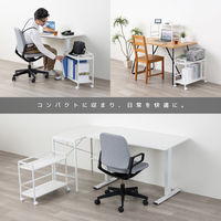 アスカ デスクワゴン ワイド2段 DWG04W 1台（直送品）