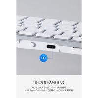 エレコム キーボード マルチペアリング 充電式 ミニサイズ パンタグラフ式 ホワイト TK-PN1075MPAWH 1個