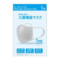 内海産業 使い捨てマスク 繰り返し使える 三層構造マスク1枚 2263780 1ケース(200個(1個×200))（直送品）