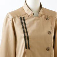 住商モンブラン BW6501-7_M コックコート 兼用 長袖 ベージュ/ブラウン M 1ケース(1個)（直送品）