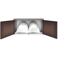 足立製作所 ガルバ・ボンデ鋼板 屋外ゴミ収納庫【幅125cm/天板・前扉開閉】/ブラウン 1156BR 1個（直送品）