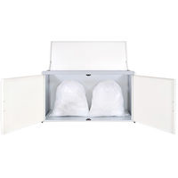 足立製作所 ガルバ・ボンデ鋼板 屋外ゴミ収納庫【幅125cm/天板・前扉開閉】/アイボリー 1156IV 1個（直送品）