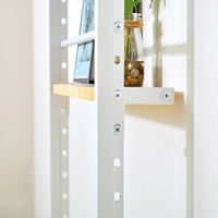 足立製作所 スリムウォールラック【幅55cm/つっぱり式】/ホワイト A174WH 1個（直送品）