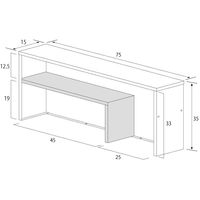 足立製作所 手元が隠せる カウンター上収納ラック【幅75cm】 2343 1個（直送品）
