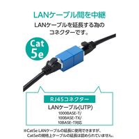 RJ45 中継コネクター(Cat5e) LD-RJ45U5EBU エレコム 1個（直送品）