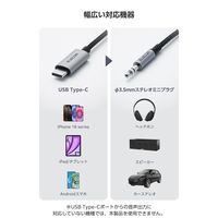 USB Type-C to 3.5mm AUX 変換ケーブル DAC搭載 ブラック MPA-C35ECAN10BK エレコム 1個（直送品）