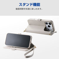 AQUOS wish5 (SH-52F) ケース ハンドストラップ付 グレージュ PM-S251PLFY4GB エレコム 1個（直送品）