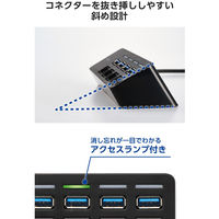 USBハブ タイプC接続 1m USB-A×4 スイッチ付 USB3.2(Gen1) U3HC-S040EBK エレコム 1個（直送品）