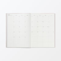 無印良品 月曜始まりマンスリースケジュール帳 ２０２５年１２月始まり Ｂ５ ホワイトグレー 良品計画