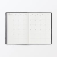 無印良品 月曜始まりマンスリー ウィークリースケジュール帳 ２０２５年１２月始まり Ａ５ ダークグレー 良品計画