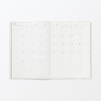 無印良品 月曜始まりマンスリースケジュール帳 ２０２５年１２月始まり Ａ５ ホワイトグレー 良品計画