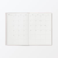 無印良品 月曜始まりマンスリースケジュール帳 ２０２５年１２月始まり Ｂ６ ホワイトグレー 良品計画