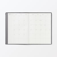 無印良品 月曜始まりマンスリー ウィークリースケジュール帳 ２０２５年１２月始まり Ｂ６ ダークグレー 良品計画