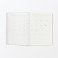 無印良品 月曜始まりマンスリー ウィークリースケジュール帳 ２０２５年１２月始まり Ｂ６ ホワイトグレー 良品計画