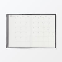 無印良品 月曜始まりマンスリー ウィークリースケジュール帳 ２０２５年１２月始まり Ａ６ ダークグレー 良品計画