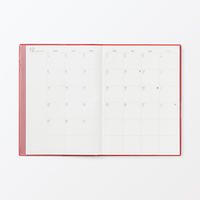 無印良品 月曜始まりマンスリー ウィークリースケジュール帳 ２０２５年１２月始まり Ａ５ 赤 良品計画