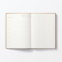 無印良品 スエード調月曜始まりマンスリー ウィークリースケジュール帳 ２０２５年１２月 Ａ５ ベージュ 良品計画