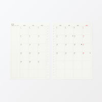 無印良品 リフィルノート リフィル マンスリースケジュール ２０２５年１２月始まり Ａ５・２０穴 月曜始まり 良品計画