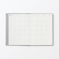 無印良品 月曜始まりマンスリー ウィークリースケジュール帳 ２０２５年１２月始まり Ａ６ グレー 六輝 祝日 月齢なし 良品計画