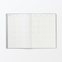 無印良品 月曜始まりマンスリー ウィークリースケジュール帳 ２０２５年１２月始まり Ｂ５ グレー 六輝 祝日 月齢なし 良品計画