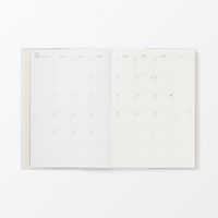 無印良品 月曜始まりバーチカルスケジュール帳 ２０２５年１２月始まり Ｂ６ 白 マンスリー ウィークリ― 良品計画