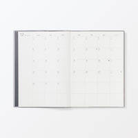 無印良品 月曜始まりバーチカルスケジュール帳 ２０２５年１２月始まり Ａ５ 黒 マンスリー ウィークリ― 良品計画