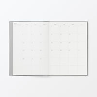 無印良品 月曜始まりマンスリー ウィークリースケジュール帳 ２０２５年１２月始まり Ａ５ グレー 六輝 祝日 月齢なし 良品計画