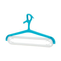 「5つ干し」 ダブル 大判 バスタオル・トレーナー 洗濯ハンガー 1セット(2本組×3) レック