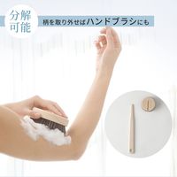 ひのきボディブラシ長柄（馬毛）B662 1本 背中 ボディブラシ マーナ（marna）