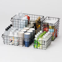 【収納バスケット】　ワイヤーバスケット　ワイド　浅型　ERC-02　1個 オリジナル