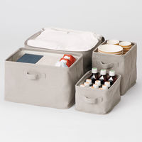 【収納バスケット】　布製収納バスケット　スリム　浅型　ERD-04　1個 オリジナル