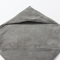 無印良品 マイクロファイバー ポケット付ペット用タオル ３４×３５ｃｍ チャコール 良品計画