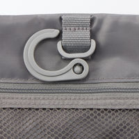 無印良品 ポリエステル 吊るして使える着脱ポーチ付ケース ミディアムグレー 約１２×１８×４．５ｃｍ 良品計画