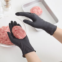 【使いきり手袋】 宇都宮製作 クイン ニトリル手袋ブラック 50枚入 L NBR035EPFーKB 1箱（50枚）