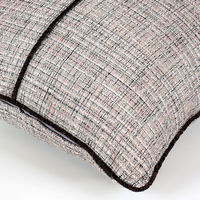 川島織物セルコン ツイードライン 背当クッションカバー 450×450mm ピンク LL1361_08P 1枚（直送品）