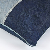 川島織物セルコン ペイズリー 背当クッションカバー 450×450mm ブルー LL1363_08B 1枚（直送品）