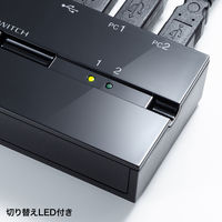 サンワサプライ 磁石付きUSB2.0手動切替器(ハブ付き・2回路) SW-US22HMG 1個