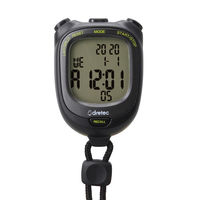 【タイマー】 ドリテック ストップウォッチ スピールL ブラック SW-123BK 1個