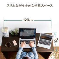 サンワサプライ パソコンデスク(W120cm・書斎机・木製) 100-DESKH027M 1台（直送品）