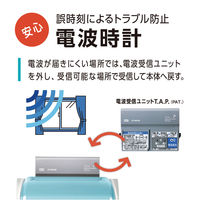 マックス 抗菌加工 タイムレコーダー 電波時計 ER-110SUW/AB 1台