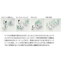 【組立設置込】コクヨ マルティス フェーズフリーテーブル 幅800×奥行800×高さ720mm ウェルブラウン×ホワイト 1台（直送品）