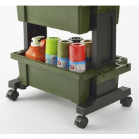 JEJアステージ ツールワゴン ボックスタイプ（ボックス3段タイプ）ブラックグリーン 1セット（3台:1台×3）